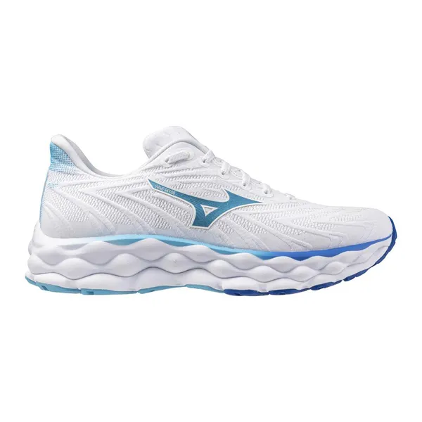 Mizuno WOMEN'S WAVE SKY 8 WHITE/MERCURY BLUE