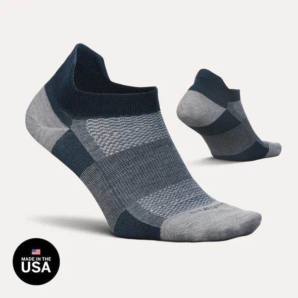 FEETURES HIGH PERFORMANCE MAX CUSHION NO SHOW TAB FEEDSTRIPE FRENCH NAVY