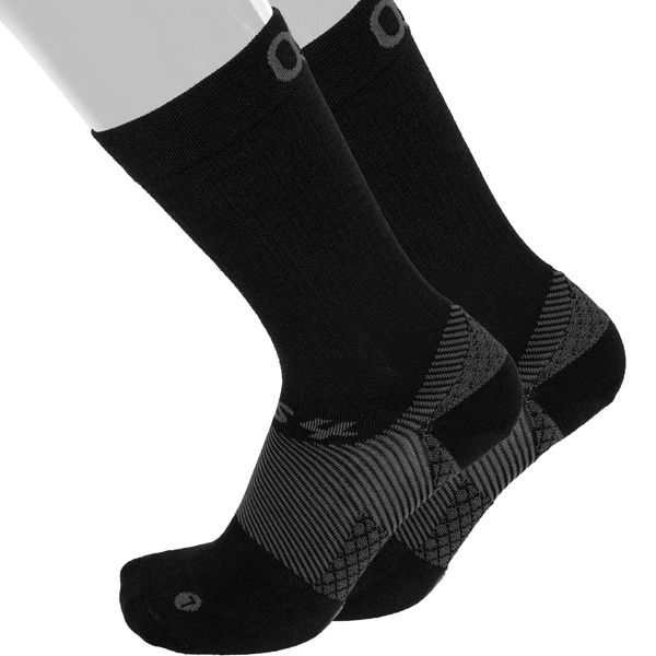 Os1st FS4 Merino Plantar Fasciitis - Crew Sock Black XLarge