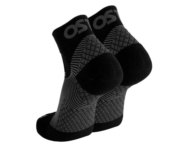 Os1st FS4 Plantar Fasciitis - 1/4 Crew Sock Black Medium