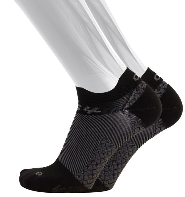 Os1st FS4 Plantar Fasciitis - No Show Sock Black Large